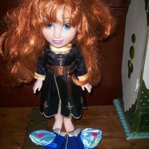 Jakks Pacific Disney Frozen 2 Anna Doll 14" Talks Sings Black Dress Red Hair